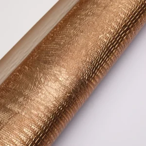 Innovative Luxury Crocodile Skin Pattern Wallpaper Rose Red & Gold Glossy Texture Vinyl Wall Covering For Ashion Stores
