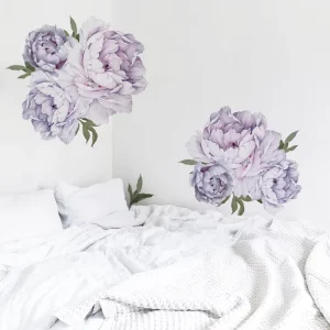 Ins Aesthetic Watercolor Wall Decal Cute Cartoon Forest Animal Floral Stickers Peel and Stick PVC Mural for Home Aesthetic Decor