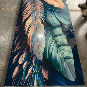 Interior 2.5-4mm High Quality Glossy 3D Printed PVC Marble Sheets Decorative Waterproof Plastic Wallcovering