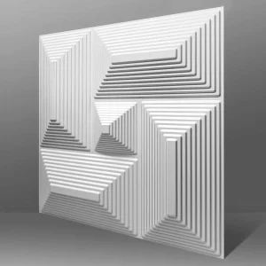 Interior Decoration Art Geometric Abstract Decorate Design 3d Textured PVC Wallpaper Wall Panels