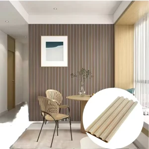 Interior Fluted Wall Panel Fireproof Modern PVC Interior Wall Grating Panel Seamless Easy Installation Waterproof For Home