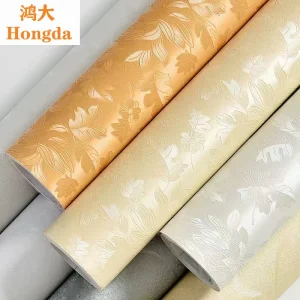Interior Home Decoration PVC 3d Wallpaper Adhesive Floral
