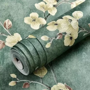 Irini Modern Waterproof Self Adhesive Bedroom Wall Stickers 3D Printed Damask Pattern with Lifetime Warranty for Household Use