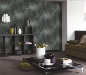 Irregular Lines Small Bulb Effect Luxury Home Wallpaper Modern