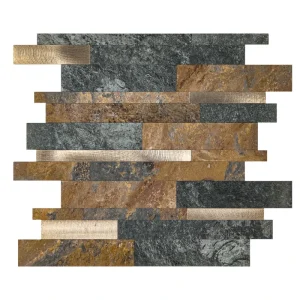 Jinyi Waterproof Geometric Brick Look Stone Mosaic Design Peel Stick Self Adhesive Accent Wall Kitchen Backsplash Industrial