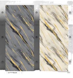 Jinyi Waterproof Glossy White Black Marble Gold Lines DIY Home Self Adhesive Peel and Stick Wall Decor Sticker Film Wallpaper