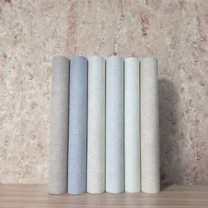 KINNARD Embossed Durable PVC Fabric Back Wall Covering for Living Room Apartments
