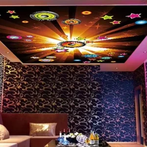 KTV Bar Nightclub Tooling Ceiling Background Shines Customized Ceiling Wallpaper