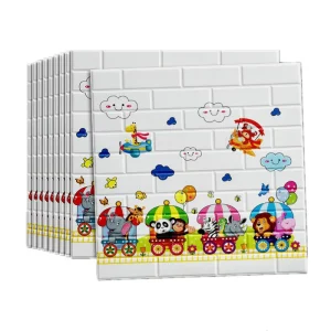 Kids Room Cartoon 3D Wallpaper PVC Sticker Wall Paper Children Wallpaper