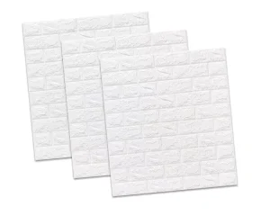 Kids’ Rooms Peel and Stick PE 3D Foam Wallpaper Textured Wall Covering Plastic Sheets for Interior Wall Decoration