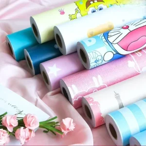 Kids Wallpapers Graphic Design Colourful PVC Self Adhesive Moisture Proof Warranty Onsite