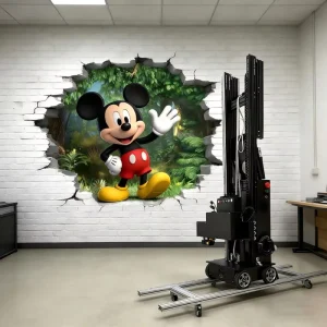 LC-A2 5D UV Wall Mural Printer Wheeled Inkjet with 13200 Printhead and Lightweight Foldable Design
