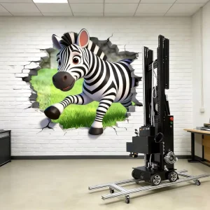 LC A2 Pro Wall Mural Printer 3D Wheeled UV Inkjet for Large Format Printing with XP600 Printhead Lightweight Foldable Design
