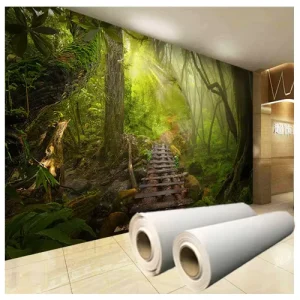 Large Format Removable Wallpaper Eco Solvent UV Latex Glossy Matte Printable Polyester Self Adhesive Vinyl Canvas Roll for Wall
