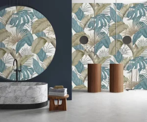 Large Size Custom Tropical Jungle Leaf Mural Green Monstera Palm Wallpaper for Hotel Villa Luxury Modern Home Decor Wall Paper