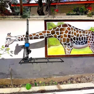 Life-Size Fiberglass Resin Giraffe Elephant Statue Eco-Friendly Christmas Party Photoshoot Props Artificial Animal for Festive