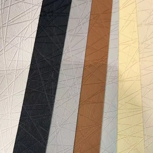 Light Grayish White Abstract Line Waterproof Wallcloth Non Gloss PVC Wallcovering for Minimalist Interior Design in Hall Hotel