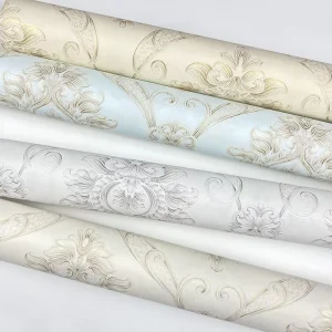 Light Luxury European Wallpaper Non-woven 3D Relief Warm Bedroom Living Room TV Background Wall Wallpaper
