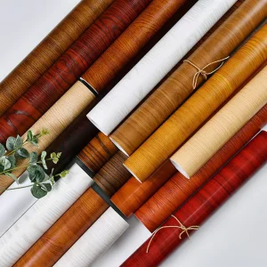 Light Wood Grain Contact Paper Waterproof Self-Adhesive Removable Wallpaper for Kitchen Cabinets Bathroom Countertops