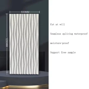 Lightweight 3D Modern Waterproof WPC Wall Panel For Living Room Decoration