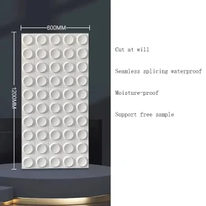 Lightweight Waterproof Fireproof Geometric Pu Culture Stone 3D Wall Panel for Household Commerce Use