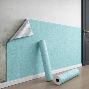 Linen 3D Wall Panel Soundproof Peel & Stick Wallpaper for Student Dorms