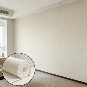 Linen 3D Wall Panel Waterproof Soundproof Wallpaper for Rental Apartment