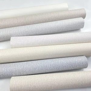 Linen Look Fabric Texture Solid Color Wallpaper Simple Modern for Hotel Home Living Room Bedroom Wall Decoration