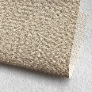 Linen Pattern Textured Wallcovering Waterproof Vinyl Wallpaper for Hotel