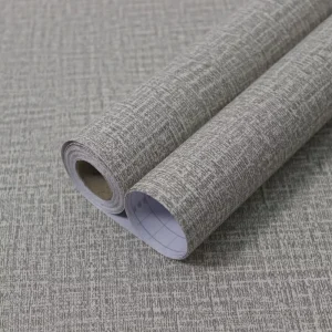 Linen Textured Wallpaper for Walls Bedroom Cabinets Fabric Removable Vinyl PVC Self Adhesive Wallpaper