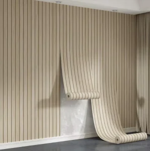 Living Room Background Wall Decoration 3D Self-adhesive Wood Grain Concave-convex Grille Wall Sticker Wallpaper