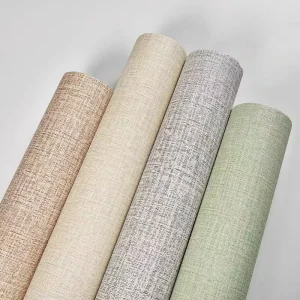 Low MOQ Peel and Stick Removable 3D Vinyl Self Adhesive Linen Textured Fabric Wallpaper for Wall Decor Price