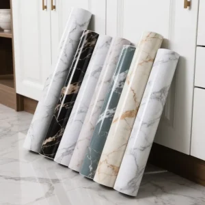Low Price Factory Best Decorative Wood Texture Sticker Textured PVC Marble Alternative 3D Marble Wallpapers