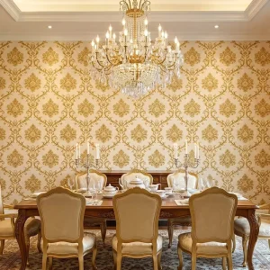 Luxurious European 3D Large Flower Wallpaper for Hotel Household Use Waterproof Mould Proof PVC Background for Bedroom Living
