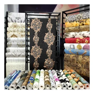 Luxury 3D Black and Gold Wall Paper PVC Wallpapers