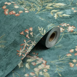 Luxury 3D PVC Floral Wallpaper Decorative PVC Wall Panel Peel and Stick Easy Install for Living Room Wall Decoration
