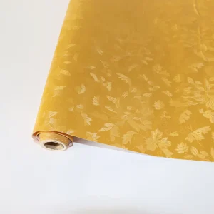 Luxury 5 Meters Kitchen Wallpaper Self-Adhesive Golden Wallpaper Rolls Flower Design