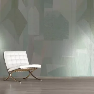 Luxury Abstract Geometric Light Green Textured Wall Decor for High-End Hotel Lobby & Boutique Office Peel and Stick Wallpaper