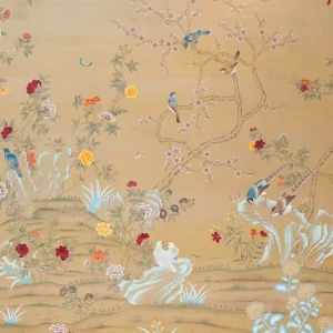 Luxury Apartment Modern Hotel Room Wall Decoration Mural Stripes & Plaid Paper Chinoiserie Hand Painted Wallpaper