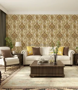 Luxury Classic European Embossed Flower Pattern Damask Wallpaper