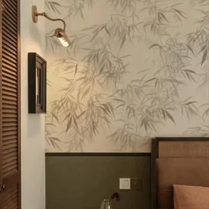 Luxury Custom Textile Abstract Landscape Glitter Fabric Chinese Style 3D Wall Decor Murals Wallpaper for Furniture Decoration