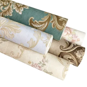 Luxury Damascus 3D Wallpaper Roll Fine Carved Non Woven Fabric Simple Home Decor for Bedroom Application
