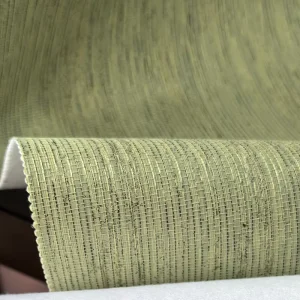 Luxury Eco-Friendly Linen Grasscloth Wallpaper Modern PVC Seamless Moss Green Texture for Accent Wall Living Room Bedroom