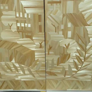 Luxury Eco-friendly Uniquely Crafted Handmade Straw Marquetry Wall Panel for Interior House Wall Decoration