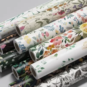 Luxury Floral Wall Self-adhesive Wall Stickers Background Wallpaper Home Decoration Adhesive Bedroom Wardrobe Door Stickers