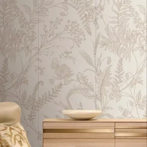 Luxury Hand Drawn Botanical Floral Waterproof Wallpaper Non Woven Textured Wall Paper Modern Interior Bedroom Living Room Custom