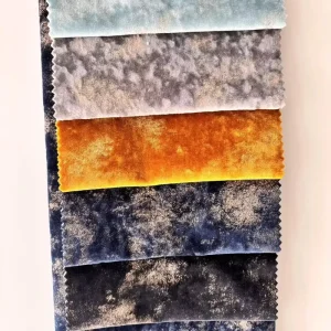 Luxury High Quality 340gsm Yarn Dyed Velvet King NB25105 Gold Stamping Ice Velvet Flame Retardant Sofa Home Textile Toy
