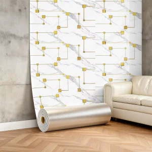 Luxury High-end Wallpaper Home Decoration Bedroom Study Room Soundproof Self-adhesive Wallpaper Rolls