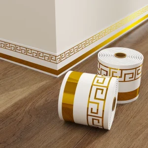 Luxury Home Wall Decoration PVC Self Adhesive Waterproof Skirting Board Tiles Wall Sticker for Interior Decoration