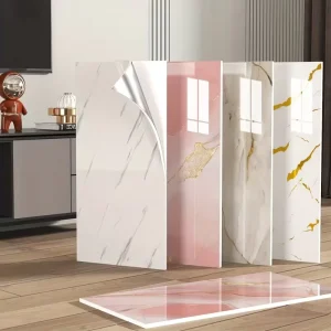 Luxury Imitation Marble Self-adhesive Wall Sticker Vinyl Wall Panel Waterproof and Oil Resistant for Home Decoration Wallpaper